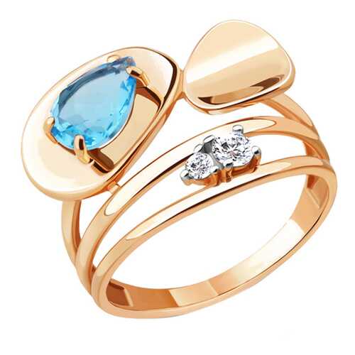 Кольцо женское Aquamarine 6564705.6 р.17.5 в Московский Ювелирный Завод