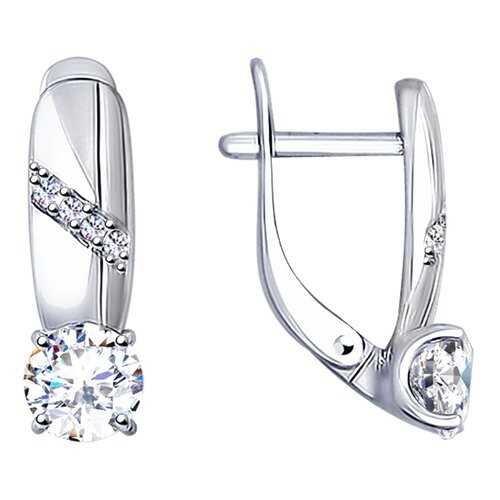 Серьги SOKOLOV из серебра со Swarovski Zirconia 89020100 в Московский Ювелирный Завод