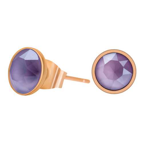 Пусеты женские Fiore Luna SWE298.10 фиолетовые/золотистые в Московский Ювелирный Завод