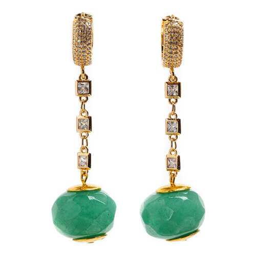 Серьги Beatrici Lux BL2661 зеленые в Московский Ювелирный Завод