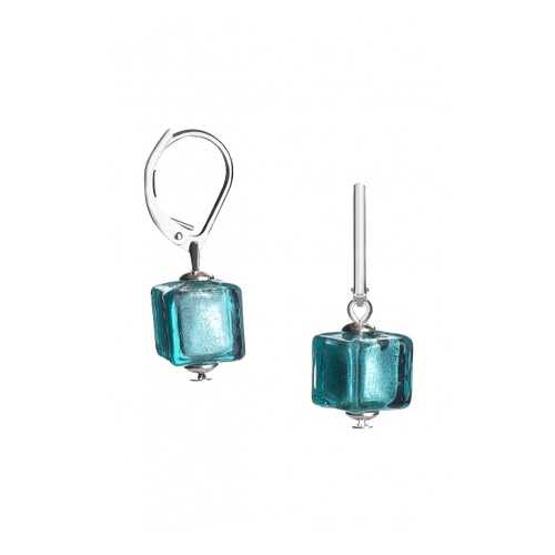 Серьги Perla Piccolo Cubo 09030266 изумрудные в Московский Ювелирный Завод