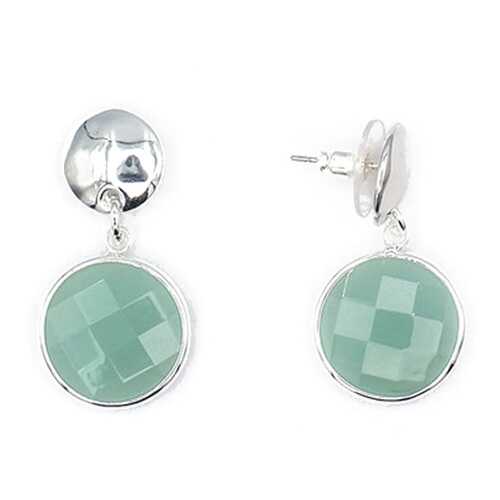 Серьги женские Fiore Luna LE1674.16 зеленые/серебристые в Московский Ювелирный Завод