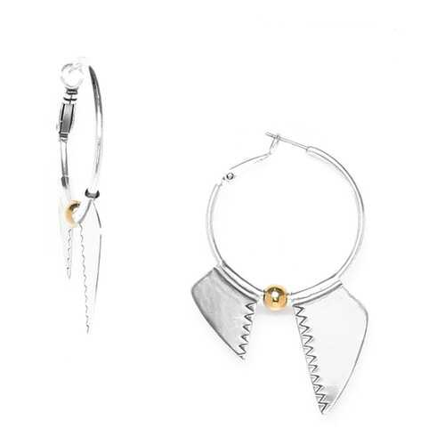 Серьги женские ORI TAO OT-12-29256 серебристые/золотистые в Московский Ювелирный Завод